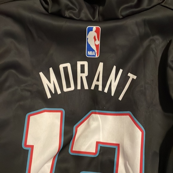 **SOLD** NWT - Memphis Grizzlies #12 Ja Morant Zip-up Hoodies  in Black - XL/XXL - Picture 6 of 7
